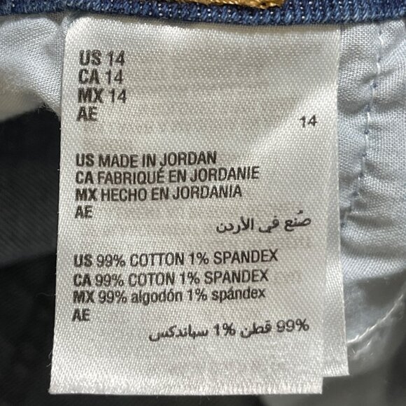 Style & Co Boyfriend Jeans Distressed Size 14 Medium Wash Stretch - Picture 8 of 9